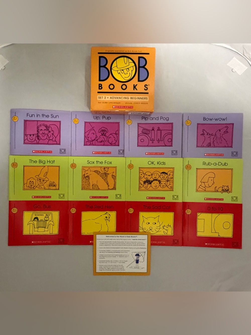 Scholastic Bob Books Set 2 – Advancing Beginners | 12 Early Reader Books + Box